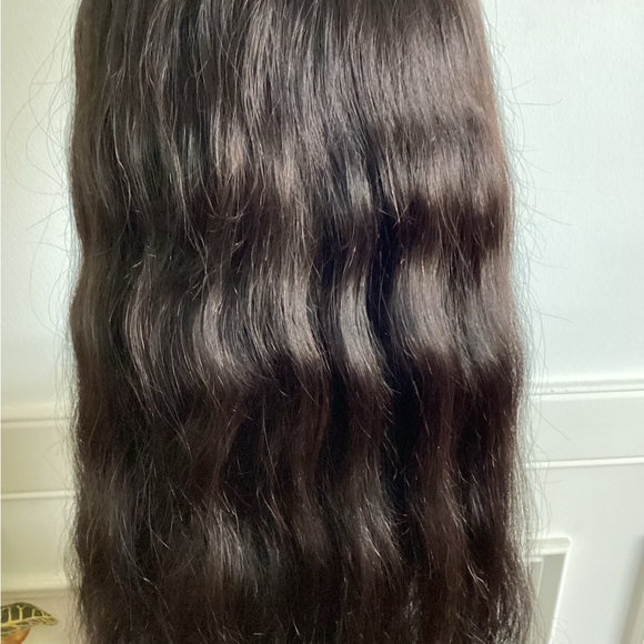 Lace front 1B Light Wave Human Hair Wig - Picture 3 of 6